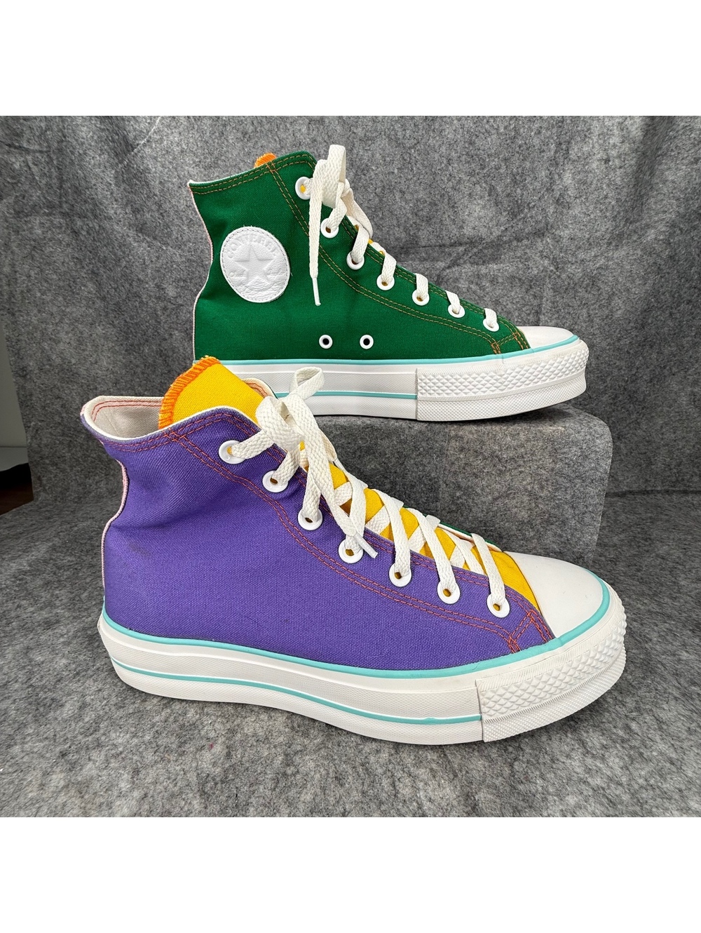 Converse Chuck Taylor All Star Pride Rainbow Hi-Top Platform 569005C Women 10